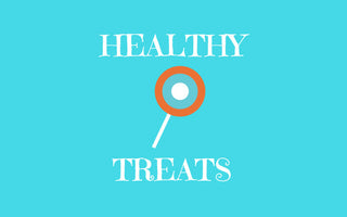 Healthy treats graphic promoting low-sugar healthy alternatives